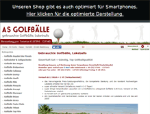 Tablet Screenshot of golfbaelle-billig.de